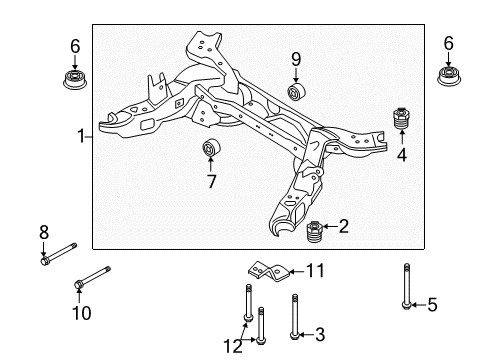 2015 Ford Police Interceptor Utility Suspension Mounting - Rear Diagram 1 - Thumbnail