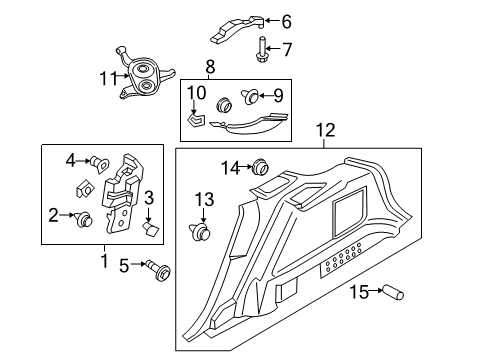 2018 Lincoln MKX Interior Trim - Quarter Panels Diagram 2 - Thumbnail