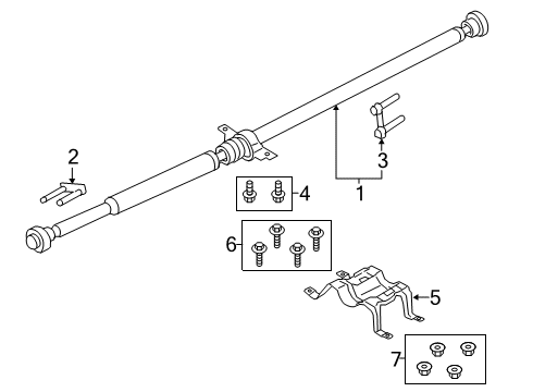 2022 Ford Edge Drive Shaft - Rear Diagram