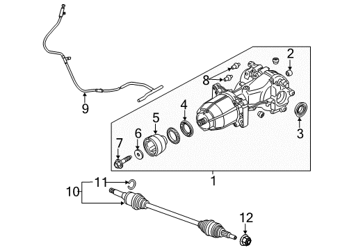 2014 Ford Fusion Axle & Differential - Rear Diagram