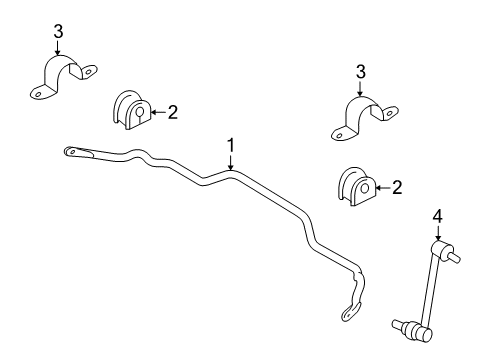 2007 Mercury Mariner Stabilizer Bar & Components - Front Diagram 2 - Thumbnail