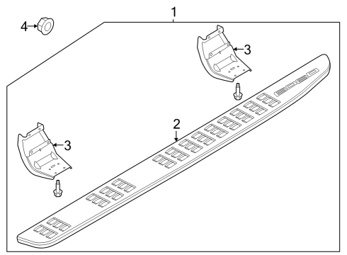 2023 Ford F-250 Super Duty Running Board Diagram 1 - Thumbnail