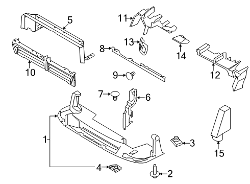 2023 Ford Transit-150 Splash Shields Diagram