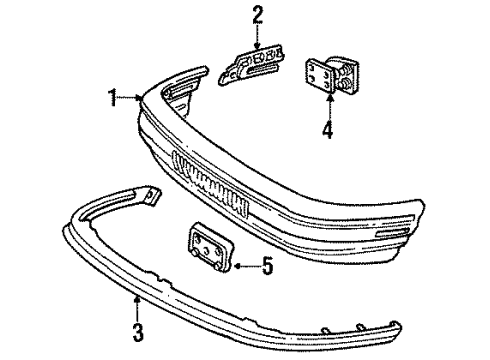 1993 Mercury Sable License Bracket Diagram for F24Y-17A385-A
