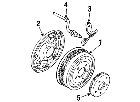 1990 Lincoln Town Car ABS Ring Diagram for FOVY-2C189-B