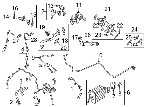 2020 Ford F-150 Coolant Temperature Sensor Diagram for JL3Z-12A648-B