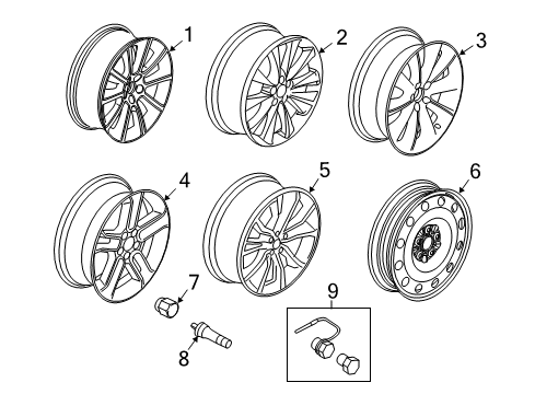 2019 Ford Flex Compact Spare Diagram for AE9Z-1007-E