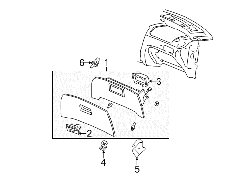 2000 Mercury Sable Glove Box Diagram