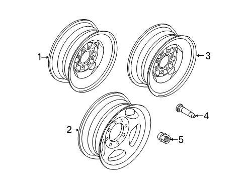 2013 Ford E-250 Wheels Diagram
