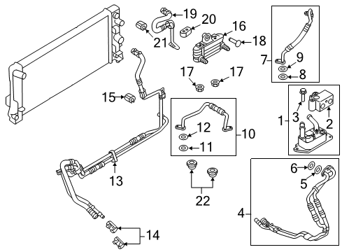 2014 Ford Edge Cooler Line Diagram for CT4Z-7A030-A