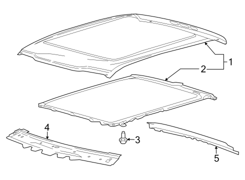 2022 Ford F-150 Lightning Roof & Components Diagram