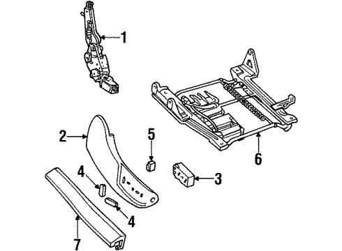 1996 Lincoln Mark VIII Control Switch Diagram for F3LY-14C715-A