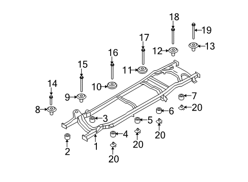 2011 Ford E-150 Frame & Components Diagram