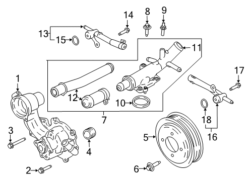 2017 Lincoln MKZ Water Pump Diagram 3 - Thumbnail