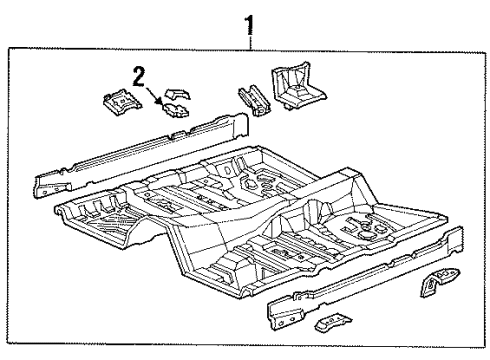 2002 Ford Crown Victoria Floor Pan Diagram for 2W7Z5411135BA