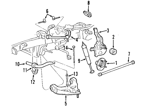 2010 Ford Ranger Upper Ball Joints, Front Lower Diagram for 7L5Z-3050-A