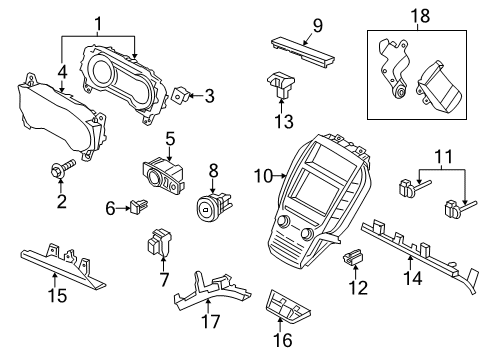 2016 Lincoln MKC A/C & Heater Control Units Diagram