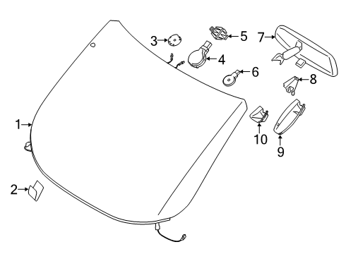 2017 Ford Transit Connect Wiper & Washer Components Diagram 5 - Thumbnail