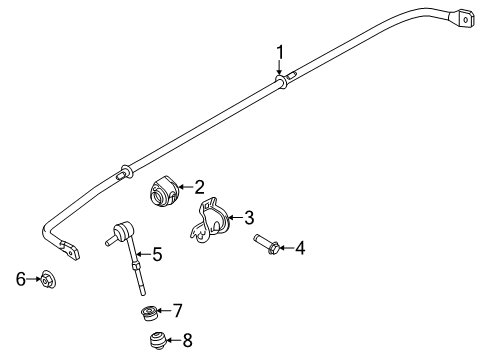 2016 Ford Focus Stabilizer Bar Diagram for BV6Z-5A772-C