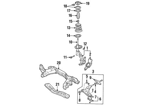 2001 Ford Escort Strut, Passenger Side Diagram for XS4Z-18124-AB