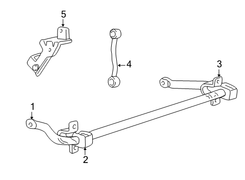 2001 Ford F-350 Super Duty Stabilizer Link Mount Bracket, Front Diagram for YC3Z-5C495-AA