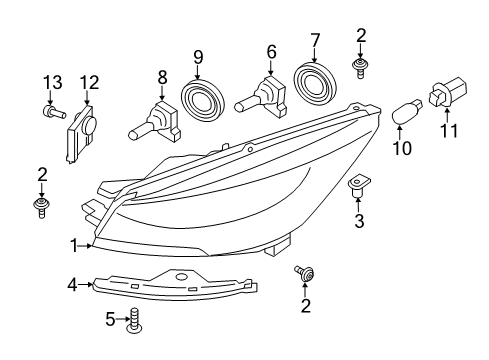 2018 Ford Escape Bulbs Diagram 2 - Thumbnail