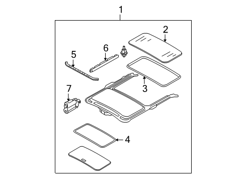 2007 Ford Focus Sunroof Diagram 1 - Thumbnail