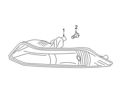 2019 Ford Mustang Parking Lamp, Front Passenger Side Diagram for JR3Z-13200-C