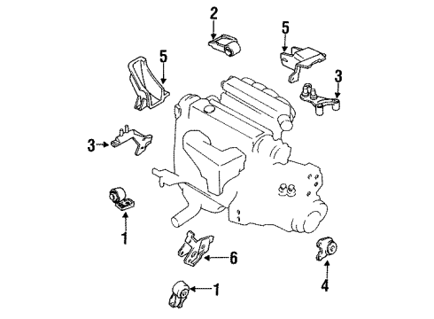 1989 Ford Probe Rear Mount Diagram for E92Z6038G