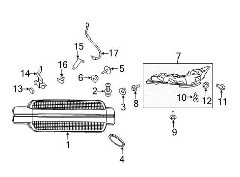 2019 Ford F-150 Grille & Components Diagram 2 - Thumbnail