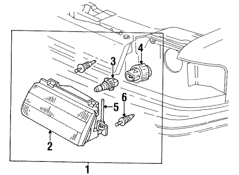 1994 Ford Tempo Headlamps Diagram