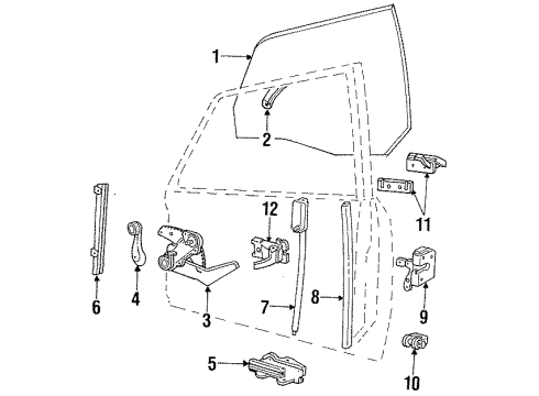 1987 Mercury Lynx Front Door Diagram