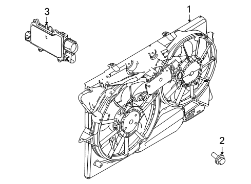2011 Lincoln MKT Cooling System, Radiator, Water Pump, Cooling Fan Diagram 1 - Thumbnail