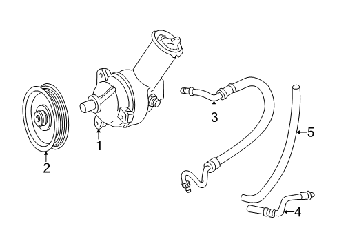 2002 Ford Ranger P/S Pump & Hoses, Steering Gear & Linkage Diagram 3 - Thumbnail
