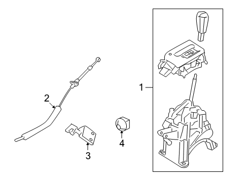 2009 Mercury Mariner Gear Shift Control - AT Diagram 2 - Thumbnail