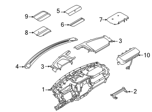 2023 Ford F-150 Instrument Panel Components Diagram 7 - Thumbnail