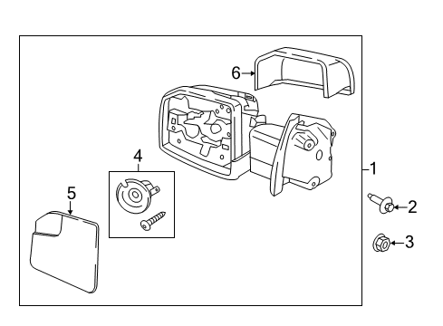 2020 Ford F-150 Outside Mirrors Diagram 10 - Thumbnail