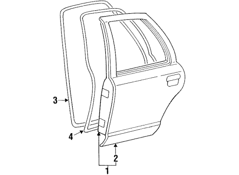 1998 Ford Crown Victoria Rear Door Diagram