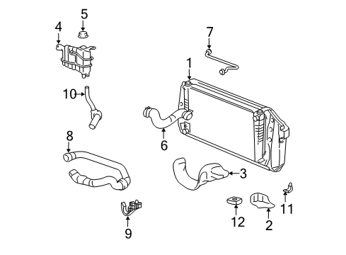 2005 Lincoln Navigator Radiator & Components Diagram