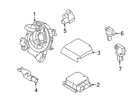 2023 Ford F-150 Air Bag Components Diagram 2 - Thumbnail