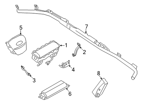 2023 Ford Maverick Air Bag Components Diagram 1 - Thumbnail