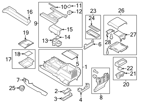 2020 Ford Expedition Console Diagram 4 - Thumbnail
