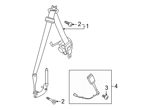 2017 Ford Mustang Front Seat Belts Diagram 1 - Thumbnail
