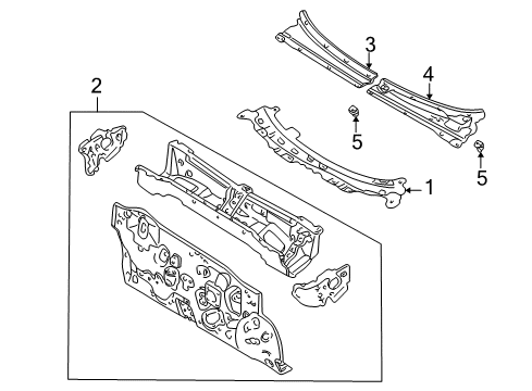 2007 Ford Escape Dash Panel, Lower Diagram for 6L8Z-7801610-A