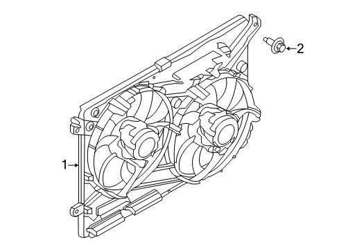2014 Ford Fusion Cooling System, Radiator, Water Pump, Cooling Fan Diagram 2 - Thumbnail