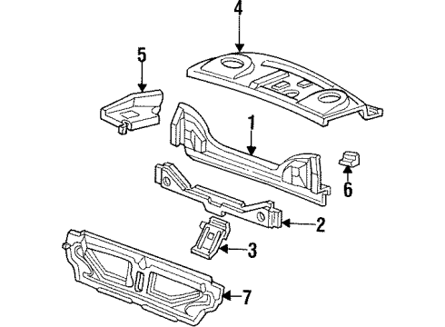 1994 Mercury Grand Marquis Support Plate, Rear Driver Side Diagram for F8AZ-5446813-AA