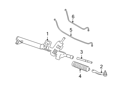 2007 Ford Five Hundred P/S Pump & Hoses, Steering Gear & Linkage Diagram 2 - Thumbnail
