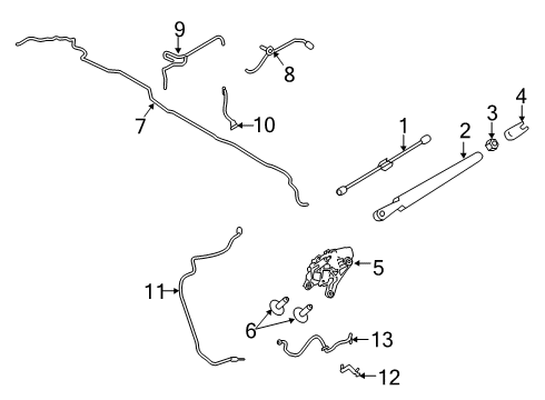 2022 Ford Police Interceptor Utility Wiper & Washer Components Diagram