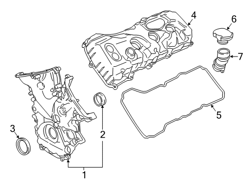 2015 Ford Expedition Valve & Timing Covers Diagram