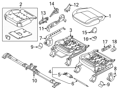 2013 Ford Police Interceptor Utility Front Seat Components Diagram 2 - Thumbnail
